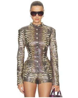 WeWoreWhat X Revolve Faux Leather Military Jacket - Multicolor