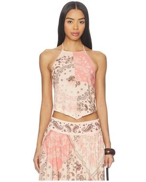 Agua Bendita X Revolve X Revolve Vall Crop Top - Natural