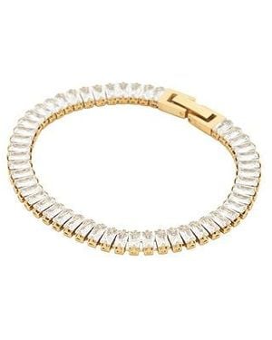 Mazin Jewels Baguette Tennis Bracelet - White