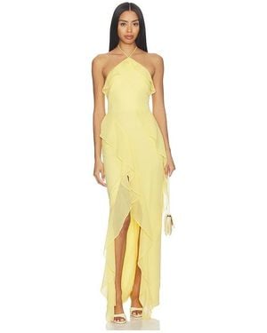 Amanda Uprichard Alessandra Maxi Dress - Metallic