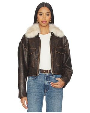 Blank NYC Cropped Bomber - Blue