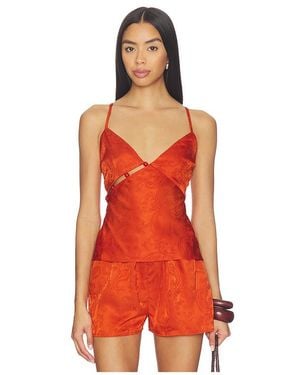 MINKPINK Valencia Bead Detail Cami En Color Burnt Talla (También En M, S, Xl, Xs) - Rojo