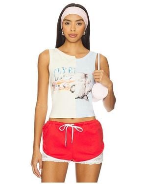 YUHAN WANG Patchwork Printed Tank Top - Red