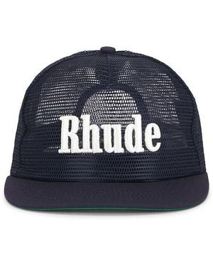Rhude Logo Mesh Hat - Blue