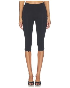 Naked Wardrobe Naked Form Lace Capri Leggings - Blue