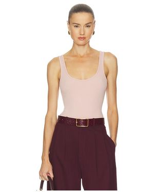 L'Agence 'Agence Nica Scoop Tank Bodysuit - Red