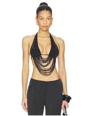 Leslie Amon Talli Round Floating Bead Top - Black