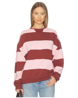 Free People Classic Stripe Crew Wide - Red