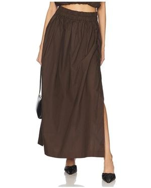 Mikoh Swimwear Falda Maxi Delia En Color Marrón Talla En