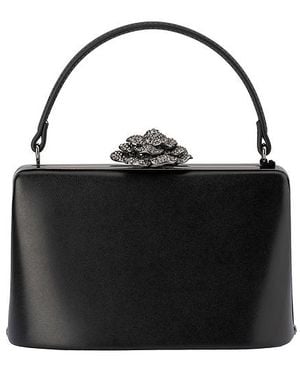 OLGA BERG Grace Embellished Frame Bag - Black