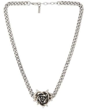 we11done Spiky Rose Necklace - Blue