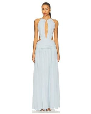 Nbd Vestido Largo The Aquamarine En Color Bebe Azul Talla (También En M, S, Xl, Xs, Xxs) - Blanco