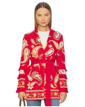 Hayley Menzies Jude Jacquard Cardigan - Red