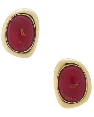 Luv Aj The Amber Honey Resin Stud Earrings - Red