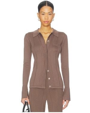 Remain Leichter Strickcardigan - Braun