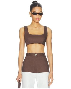 Matthew Bruch Tie Back Crop Top - Multicolour