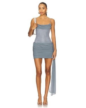 Runaway the Label Seanna Ruched Mini Dress - Blue