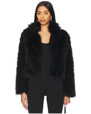 Adrienne Landau Chaqueta Faux Fur Easy Fit En Color Negro Talla En