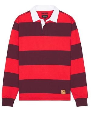 Brixton Union Heavy Weight Rugby Polo - Red