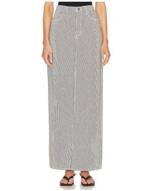 GRLFRND Maxi-Bleistiftrock Mit Saumschlitz Hinten Amara - Grau