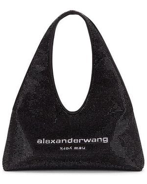 Alexander Wang Pike Mini Hobo Crossbody Strap Bag - Black