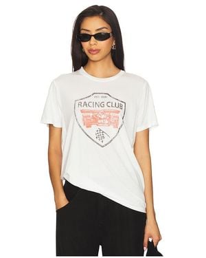 Lauren Moshi Wolf Racing Club Boyfriend Tee - White
