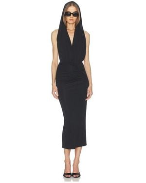 ANDAMANE Annie Hooded Dress - Black