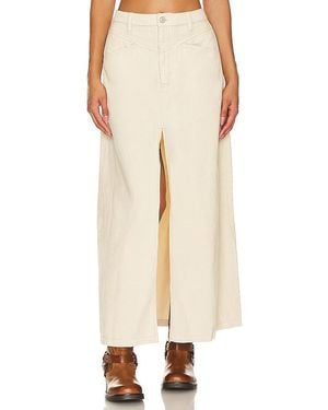 Free People Come As You Are Cord Maxi Skirt - Natural