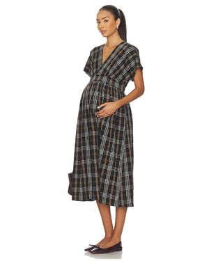 HATCH The Autumn Plaid Carolina Dress - White