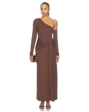 Seven Wonders Bianca One Shoulder Maxi Dress - Brown