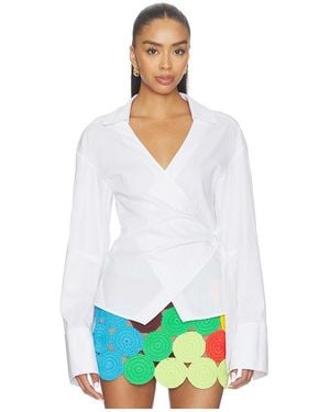 Simon Miller Oberteil Anya Poplin Wrap - Weiß