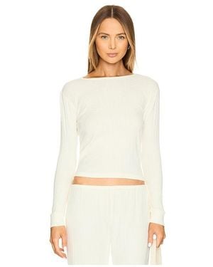 DONNI. Pointelle Long Sleeve - White