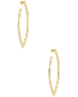 Jennifer Fisher Medium Feather Hoop Earrings - White