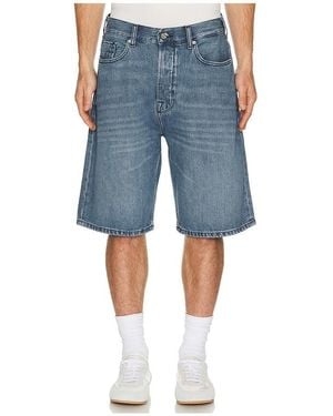 Scotch & Soda Pitch Loose Fit Jean Shorts - Blue