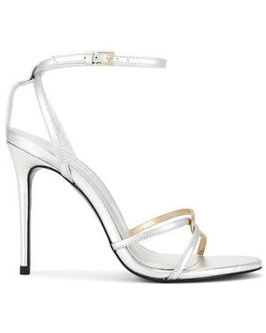 Black Suede Studio Miley 100 Sandal - White