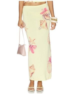 Lovers + Friends Katia Floral Print Midi Skirt - Multicolour