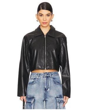 superdown X Emily Gemma Gabriella Faux Leather Jacket - Black