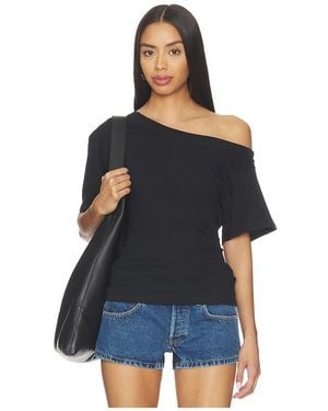 EB DENIM Elena Off The Shoulder Tee - Blue
