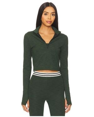 Splits59 Stevie Active Rib Half Zip Sweatshirt - Green