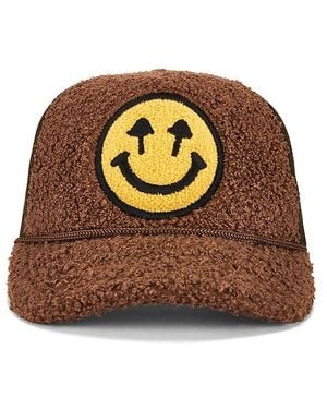 Happy Caps Double Blind Sherpa Trucker Hat - Brown
