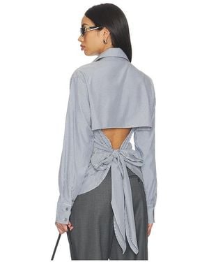 ALL THE WAYS Clarise Open Back Top - Grey