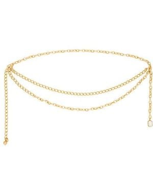 Ettika Crystal Pendant Chain Belt - Metallic