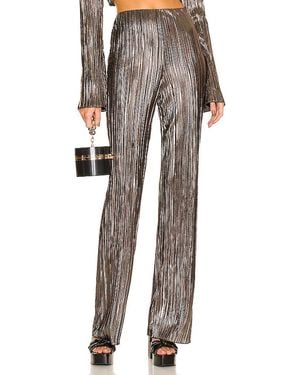 House of Harlow 1960 Pantalones Lidia En Color Metallic, Talla (También En S, Xl) - Gris