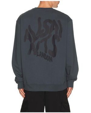 AllSaints Orlando Crew Sweatshirt - Blue