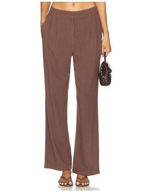 4th & Reckless Macie Linen Trouser - Brown