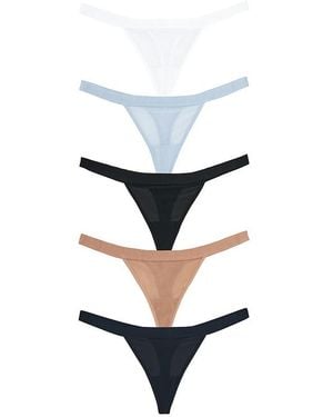 Negative Underwear Sieve Thong (5-Pack) - White