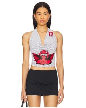 Boys Lie Halter Bulls Top Jersey - Red