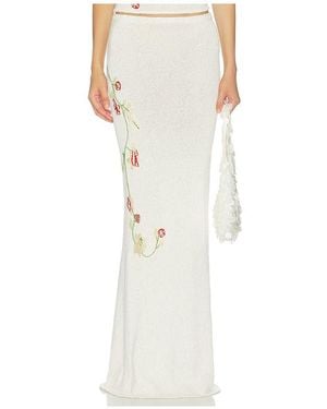 Asta Resort Carolina Embroidered Skirt - White