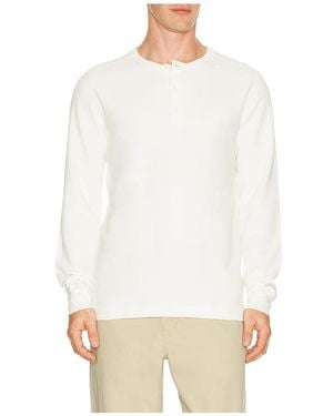 Reigning Champ Lightweight Waffle Standard Henley - White