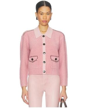 L'Agence 'Agence Poetry Stitch Crop Cardigan En Color Rose Talla (También En Xxs, M) - Rosa